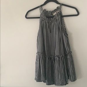 Cutest LOFT black and white gingham tank